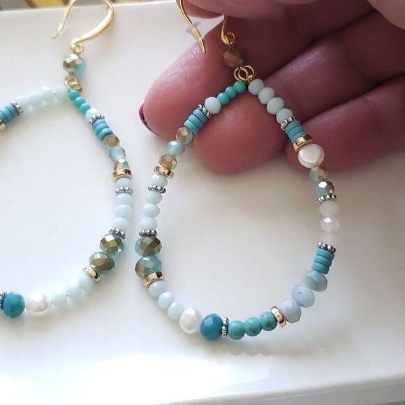 New! FP Avril Stone Dangle Earrings - Picture 3 of 16